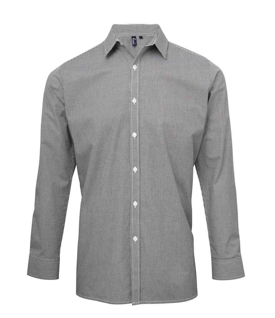 Premier Gingham Long Sleeve Shirt - Black/White