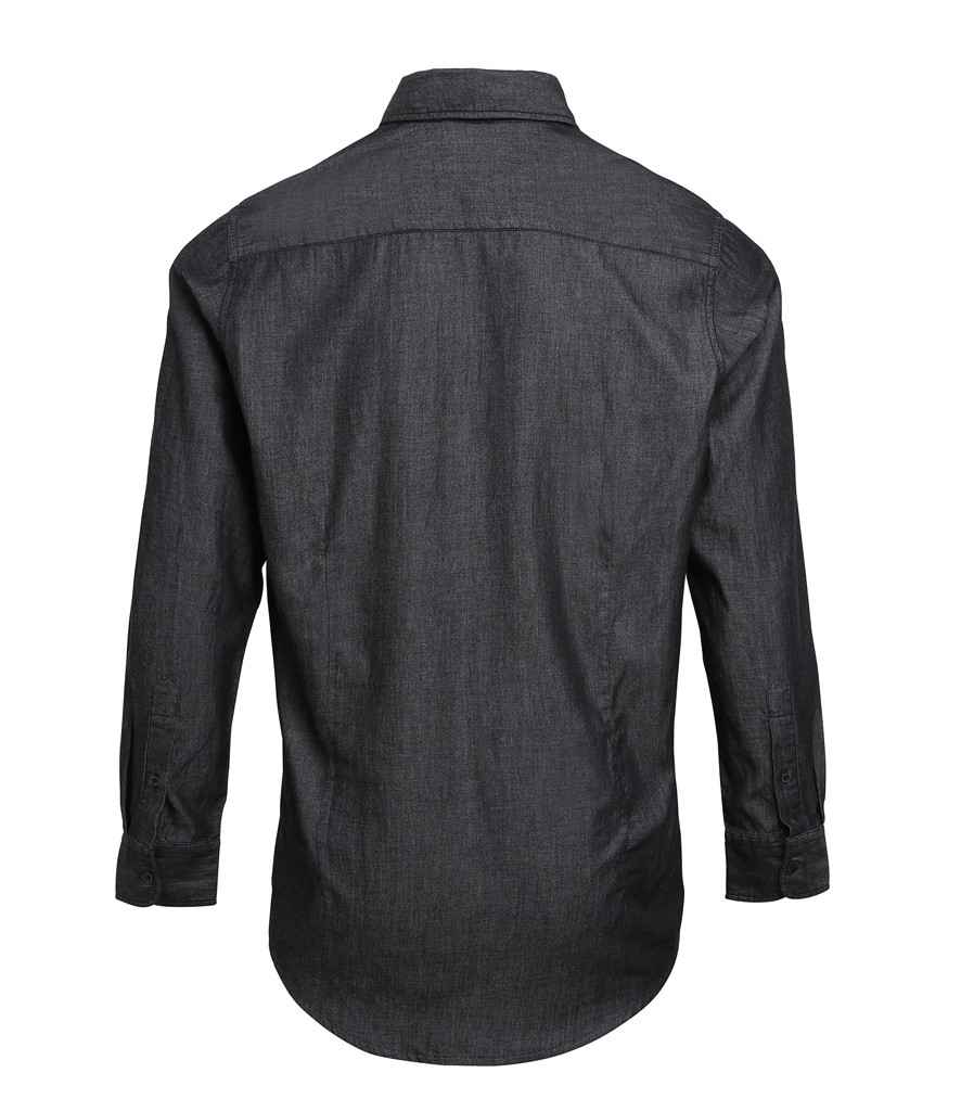 Premier Jeans Stitch Denim Shirt - Black Denim