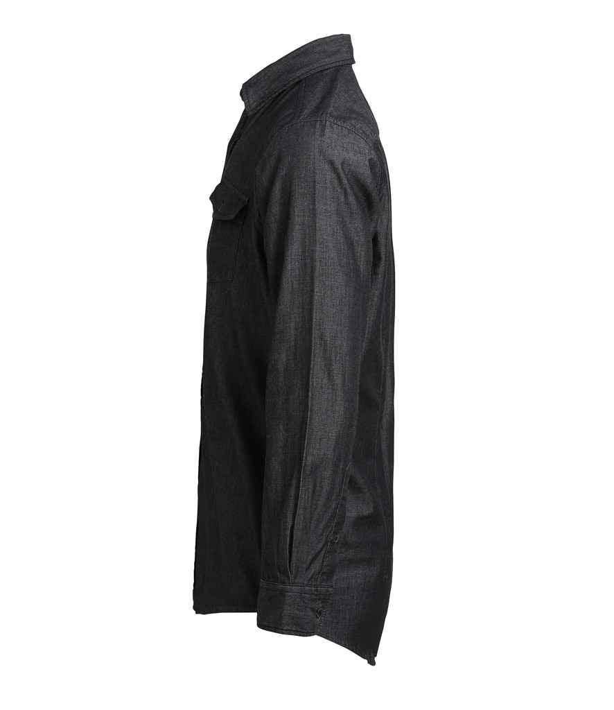 Premier Jeans Stitch Denim Shirt - Black Denim