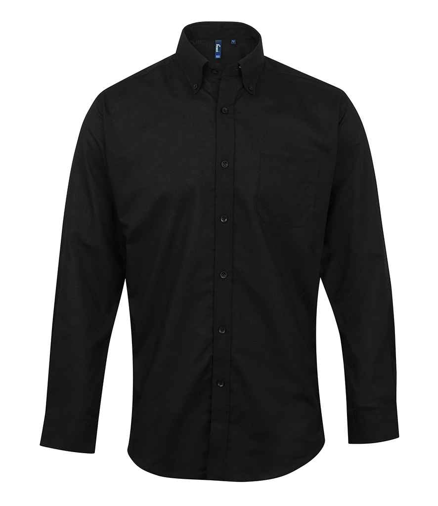 Premier Signature Long Sleeve Oxford Shirt - Black