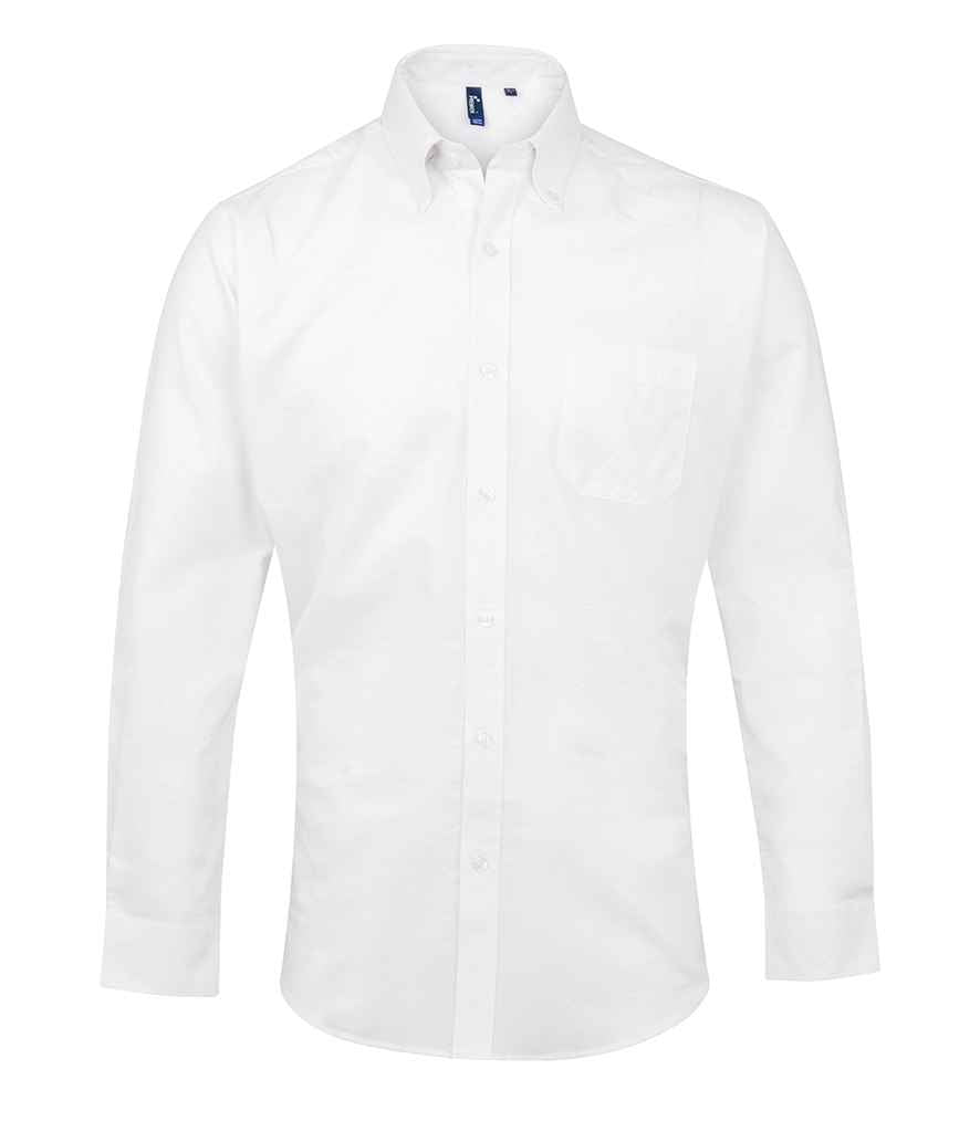 Premier Signature Long Sleeve Oxford Shirt - White