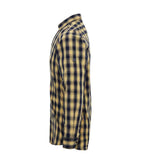 Premier Mulligan Check Long Sleeve Shirt - Camel/Navy