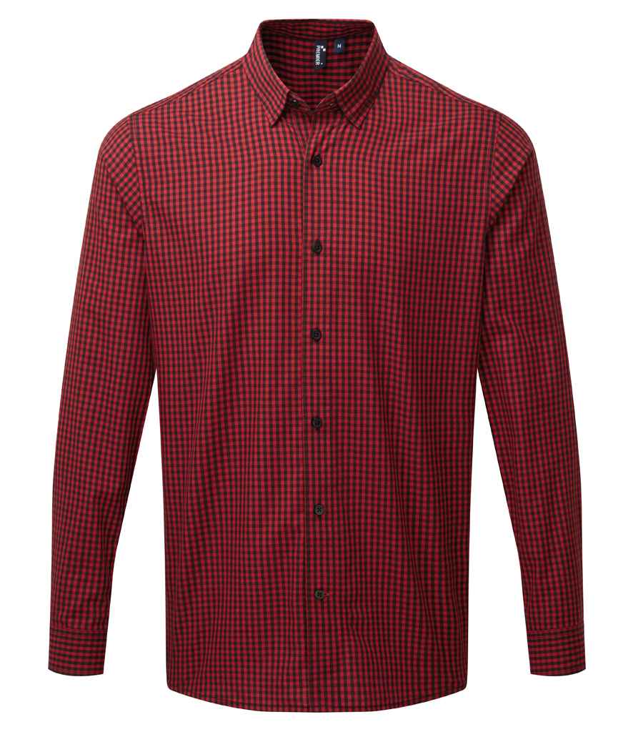 Premier Maxton Check Long Sleeve Shirt - Black/Red