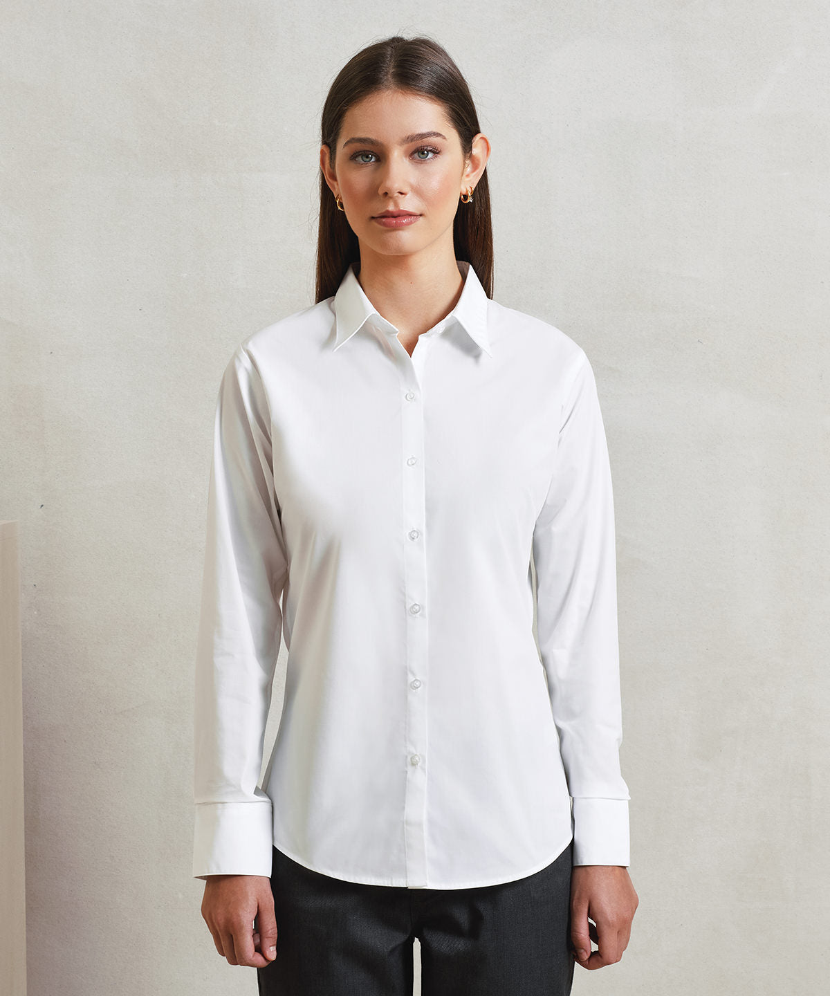 Women's supreme poplin long sleeve shirt