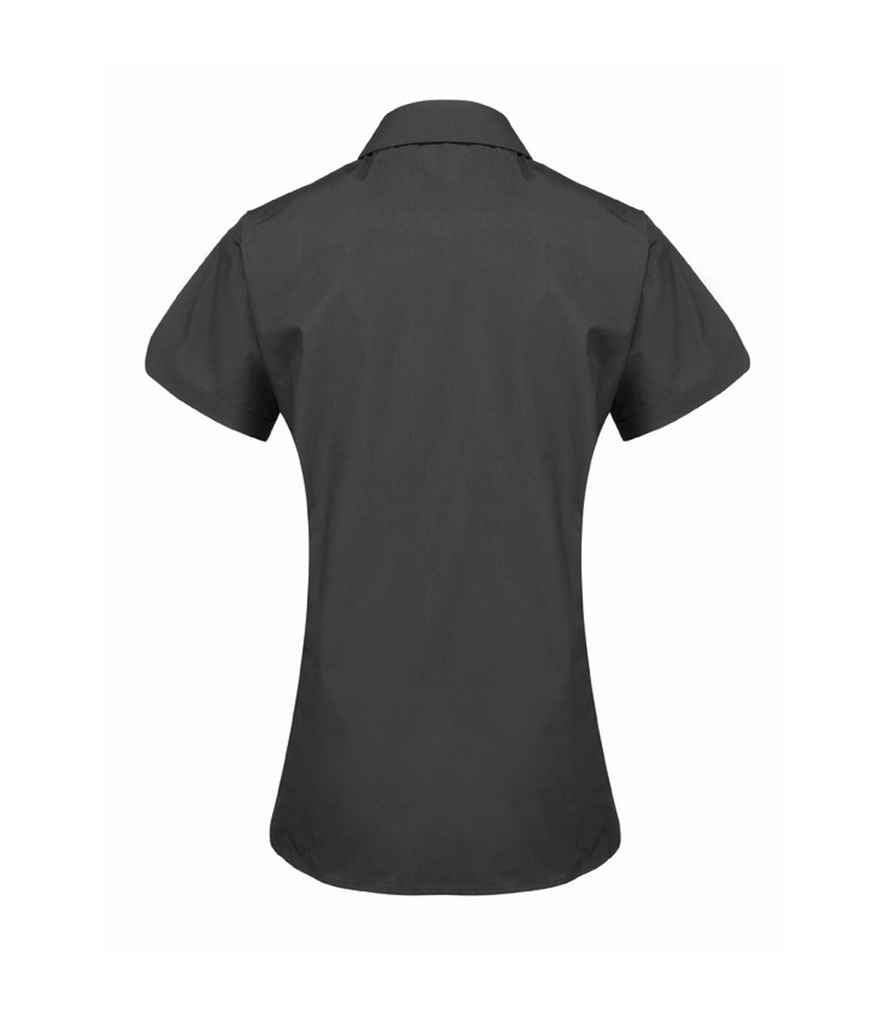 Premier Ladies Supreme Short Sleeve Poplin Shirt - Black