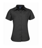 Premier Ladies Supreme Short Sleeve Poplin Shirt - Black