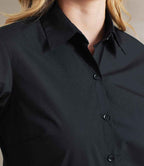 Premier Ladies Supreme Short Sleeve Poplin Shirt - Black