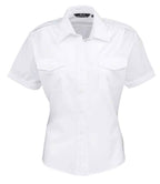 Premier Ladies Short Sleeve Pilot Shirt - White