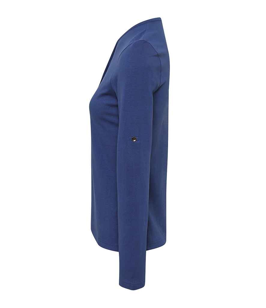 Premier Ladies Long John Roll Sleeve T-Shirt - Indigo Denim