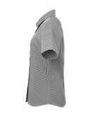 Premier Ladies Gingham Short Sleeve Shirt - Black/White