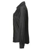 Premier Ladies Jeans Stitch Denim Shirt - Black Denim