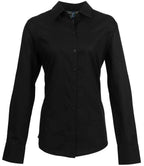 Premier Ladies Signature Long Sleeve Oxford Shirt - Black