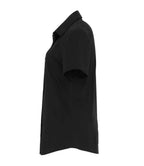 Premier Ladies Short Sleeve Stretch Fit Poplin Shirt - Black