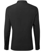 Premier Ladies Banded Collar Grandad Shirt - Black