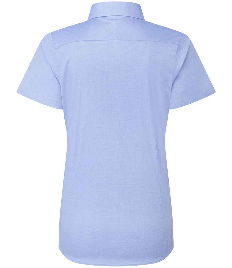 Premier Ladies Supreme Short Sleeve Oxford Shirt - Oxford Blue