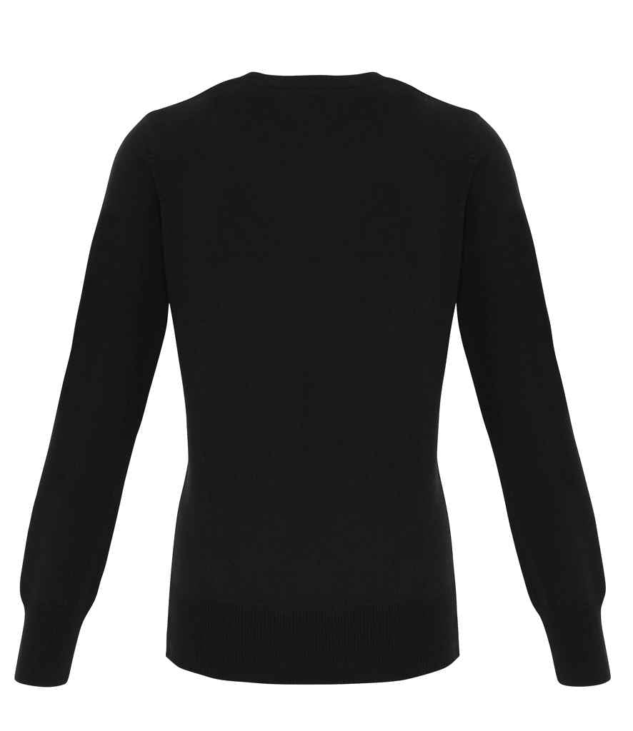 Premier Ladies Essential Acrylic V Neck Cardigan - Black