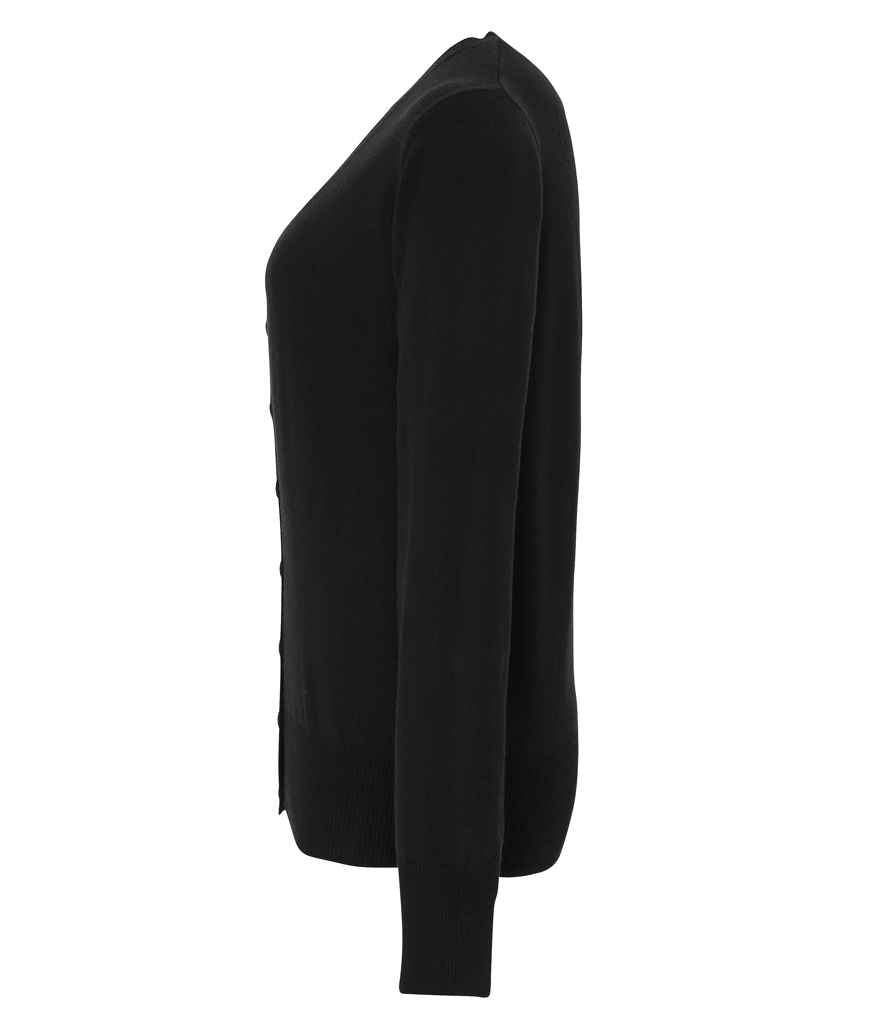 Premier Ladies Essential Acrylic V Neck Cardigan - Black