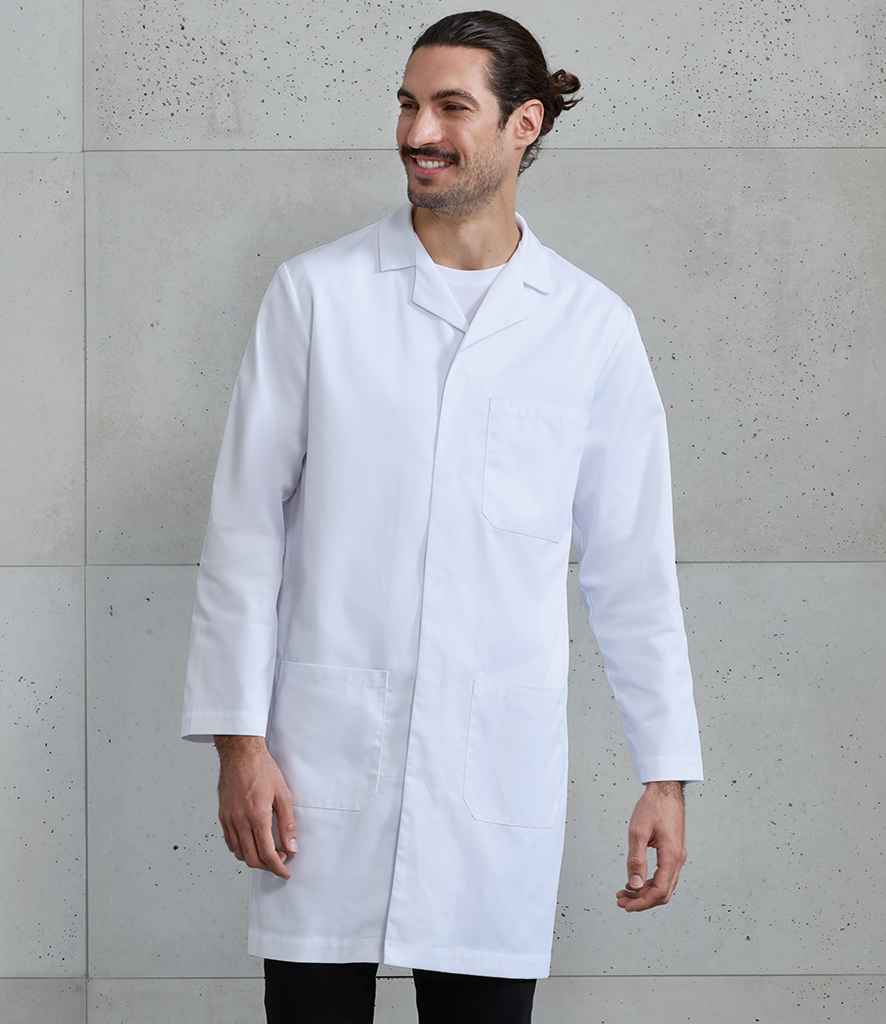 Premier Essential 3 Pocket Work Coat - White