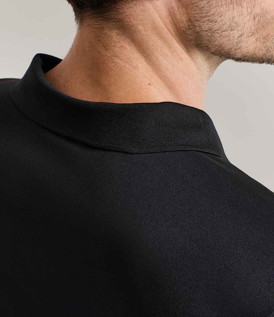 Premier Long Sleeve Coolchecker® Piqué Polo Shirt - Black