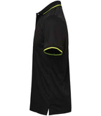 Premier Contrast Coolchecker® Piqué Polo Shirt - Black/Lime Green