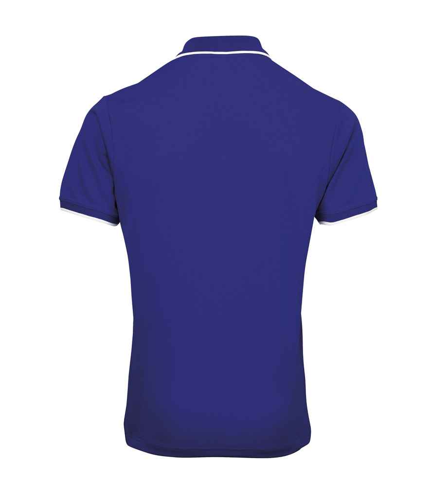 Premier Contrast Coolchecker® Piqué Polo Shirt - Royal Blue/White