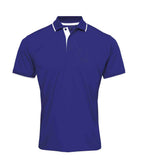 Premier Contrast Coolchecker® Piqué Polo Shirt - Royal Blue/White