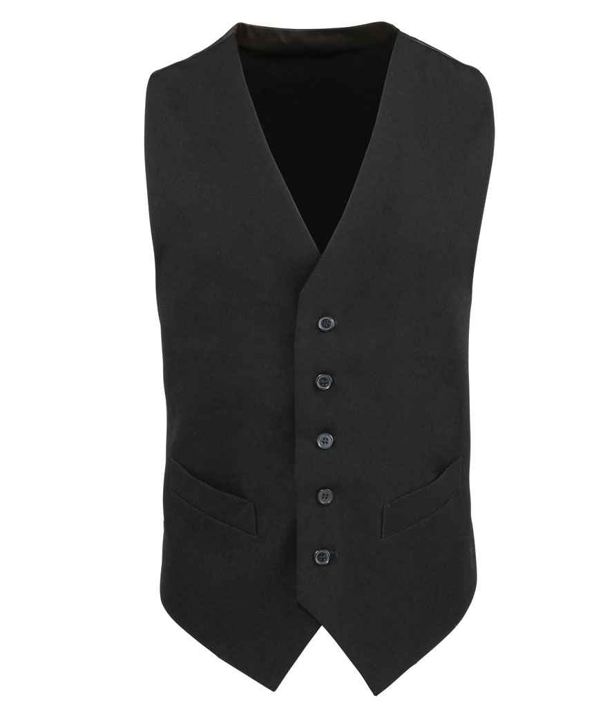 Premier Lined Waistcoat - Black