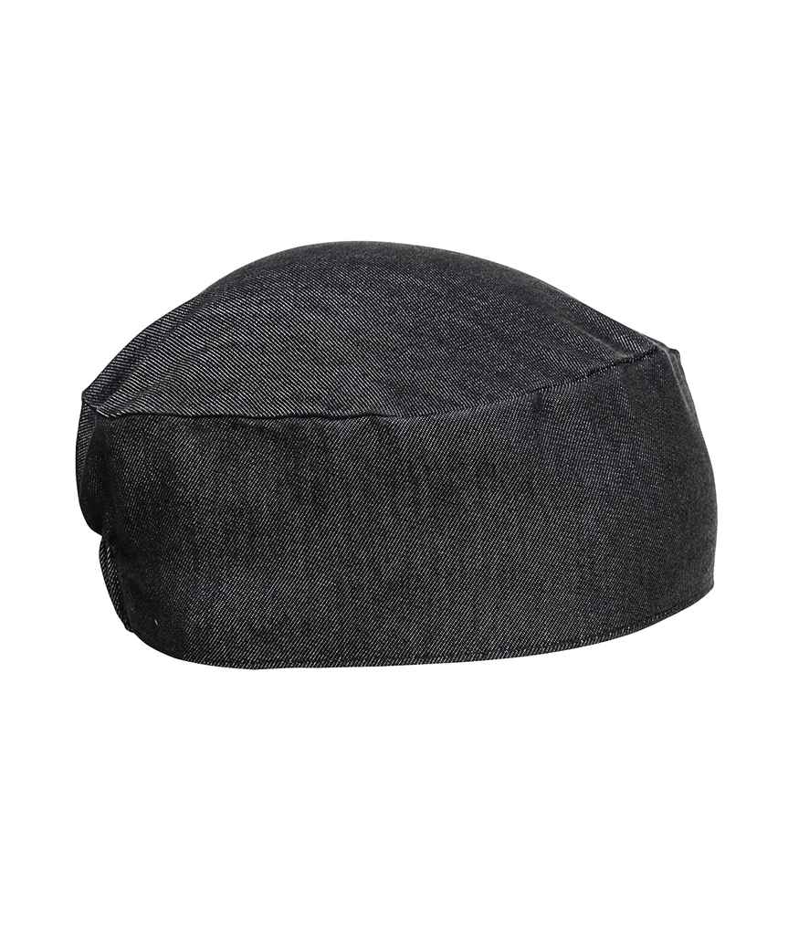Premier Chef's Skull Cap - Black Denim