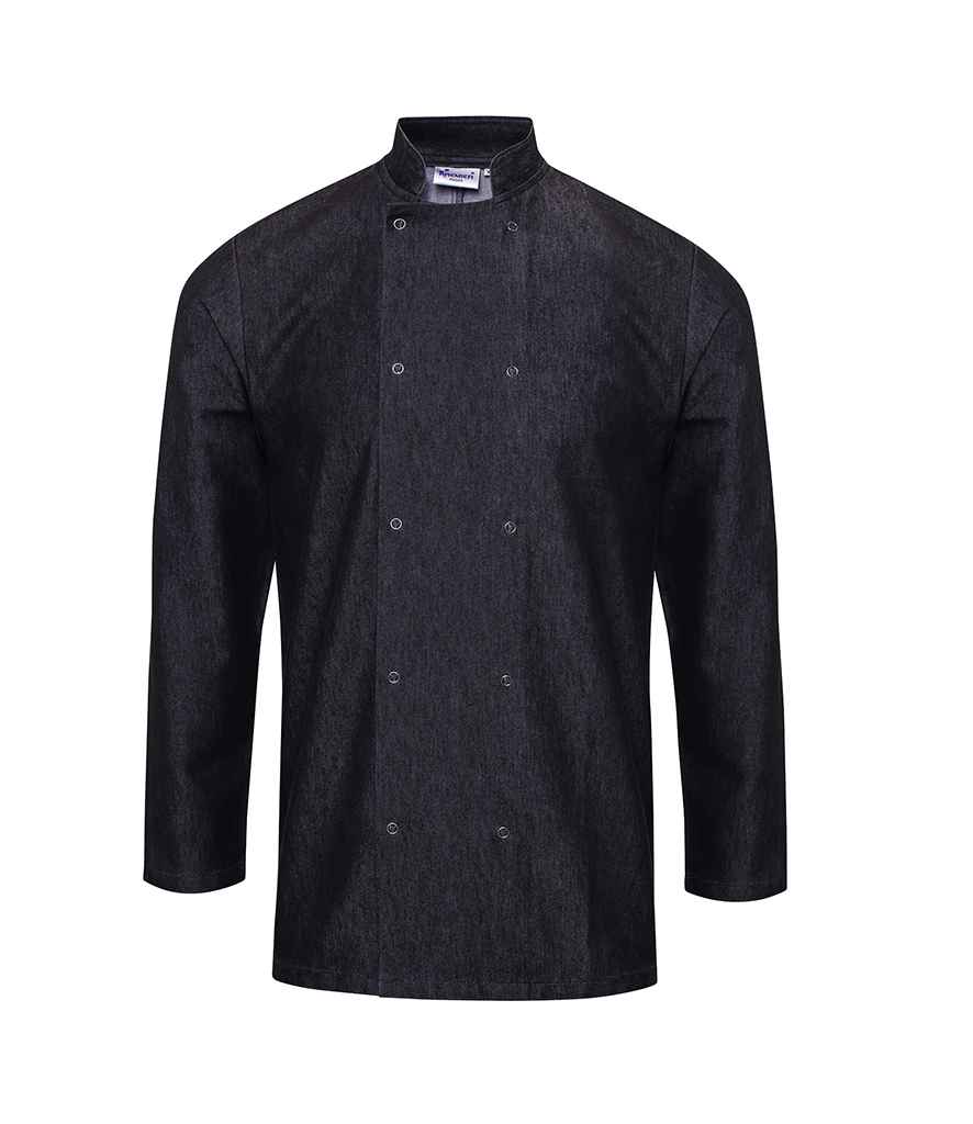 Premier Denim Chef's Jacket - Black Denim