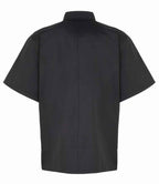 Premier Unisex Short Sleeve Stud Front Chef's Jacket - Black