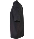 Premier Unisex Short Sleeve Stud Front Chef's Jacket - Black