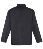 Premier Unisex Long Sleeve Stud Front Chef's Jacket - Black