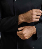 Premier Unisex Long Sleeve Stud Front Chef's Jacket - Black