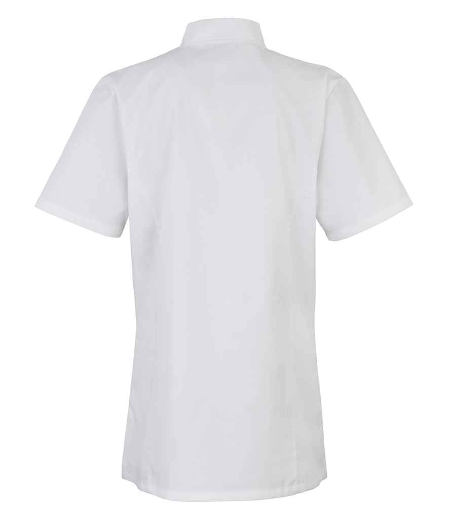 Premier Ladies Short Sleeve Chef's Jacket - White