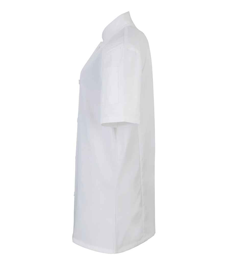 Premier Ladies Short Sleeve Chef's Jacket - White