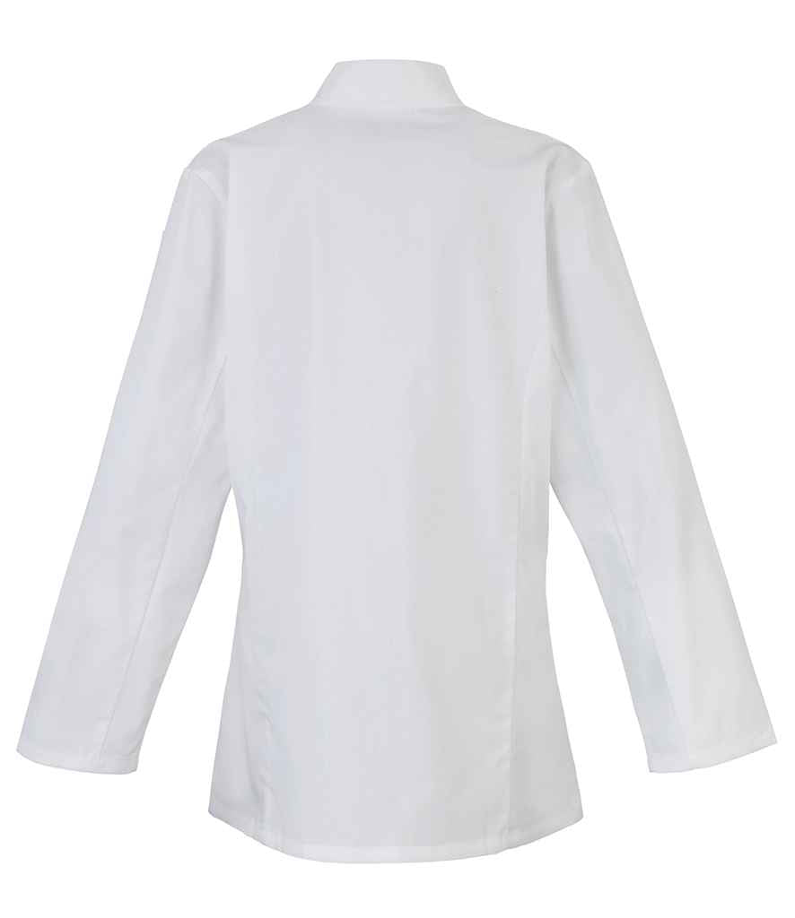 Premier Ladies Long Sleeve Chef's Jacket - White