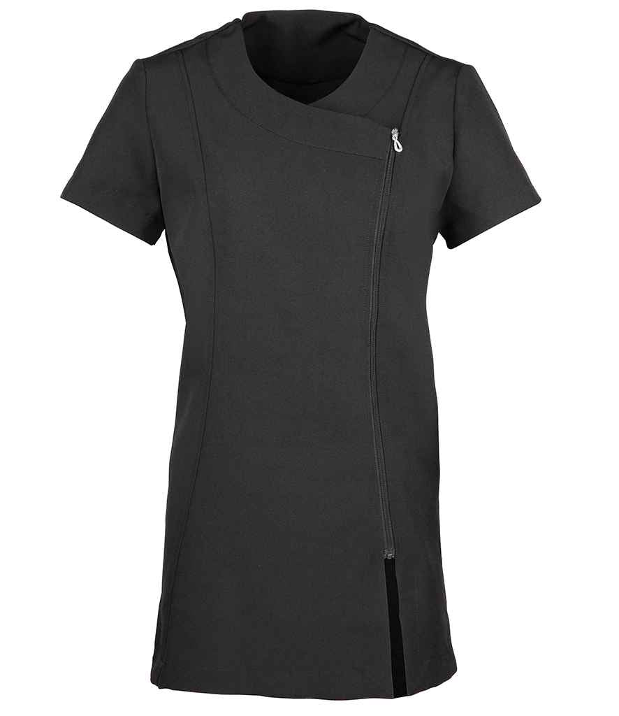 Premier Ladies Camellia Short Sleeve Tunic - Black