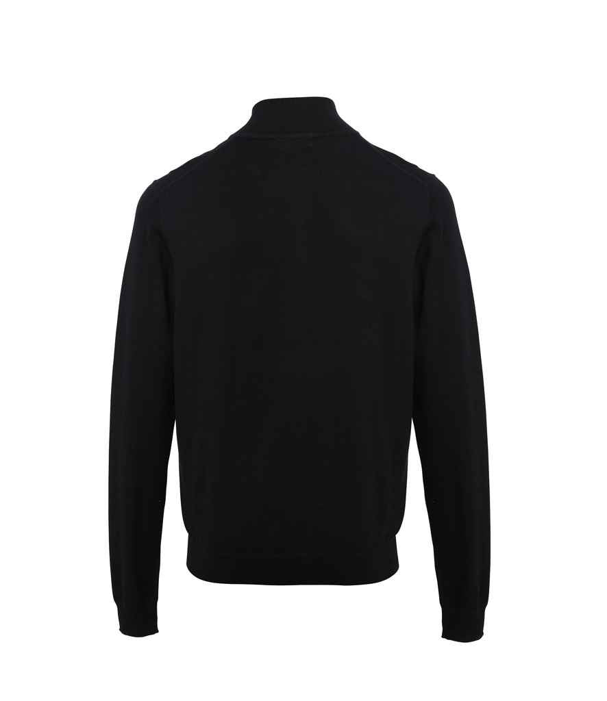 Premier Zip Neck Sweater - Black