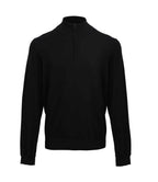 Premier Zip Neck Sweater - Black