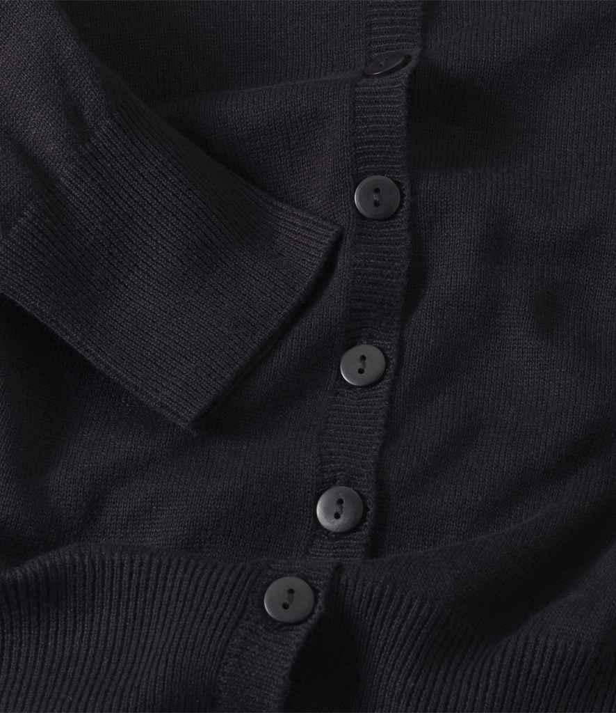 Premier Ladies Cotton Acrylic V Neck Cardigan - Black