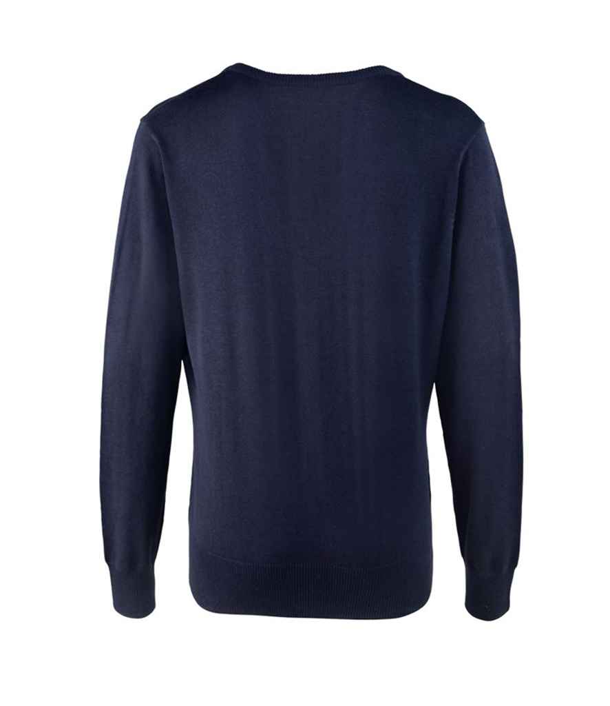 Premier Ladies Cotton Acrylic V Neck Cardigan - Navy