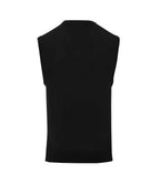 Premier Sleeveless Cotton Acrylic V Neck Sweater - Black