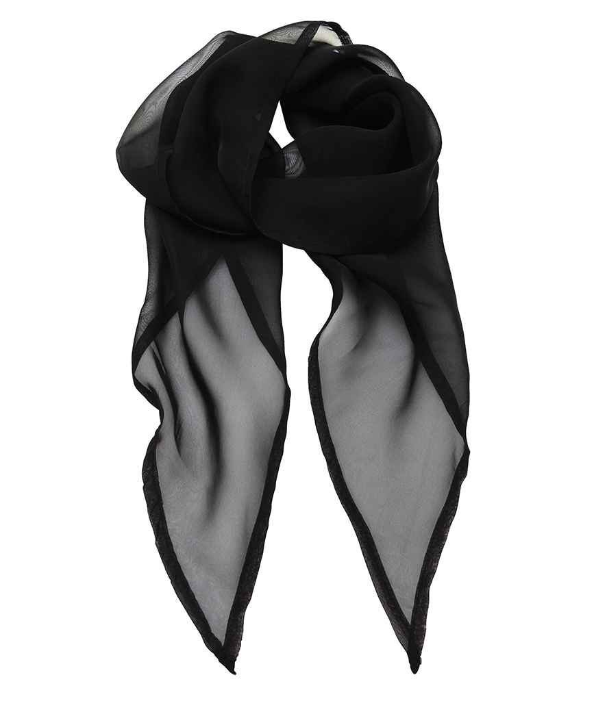 Premier 'Colours' Chiffon Scarf - Black