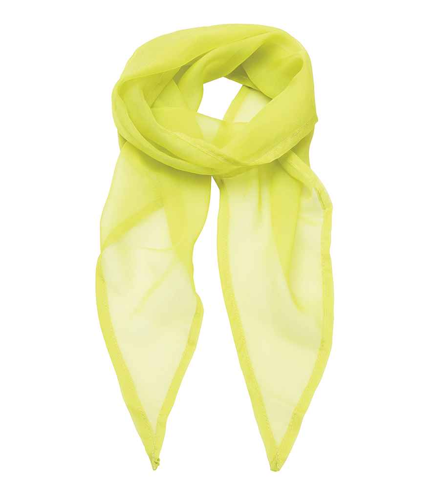 Premier 'Colours' Chiffon Scarf - Lime Green