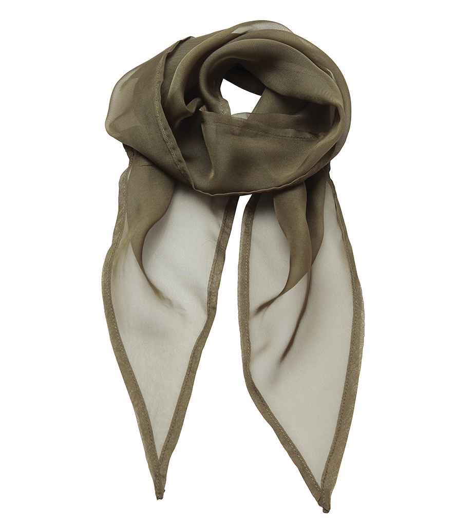 Premier 'Colours' Chiffon Scarf - Olive Green