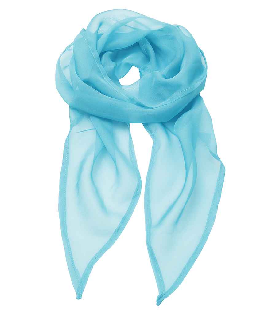 Premier 'Colours' Chiffon Scarf - Turquoise Blue