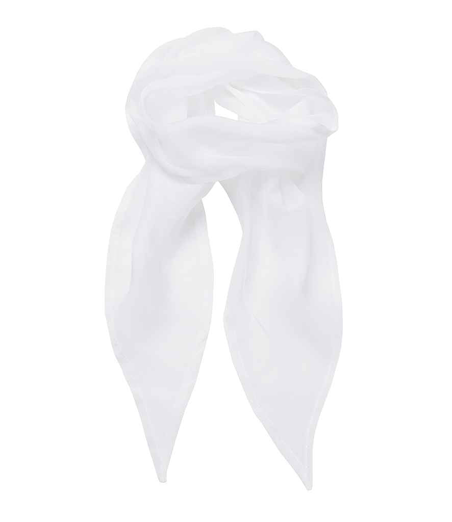 Premier 'Colours' Chiffon Scarf - White