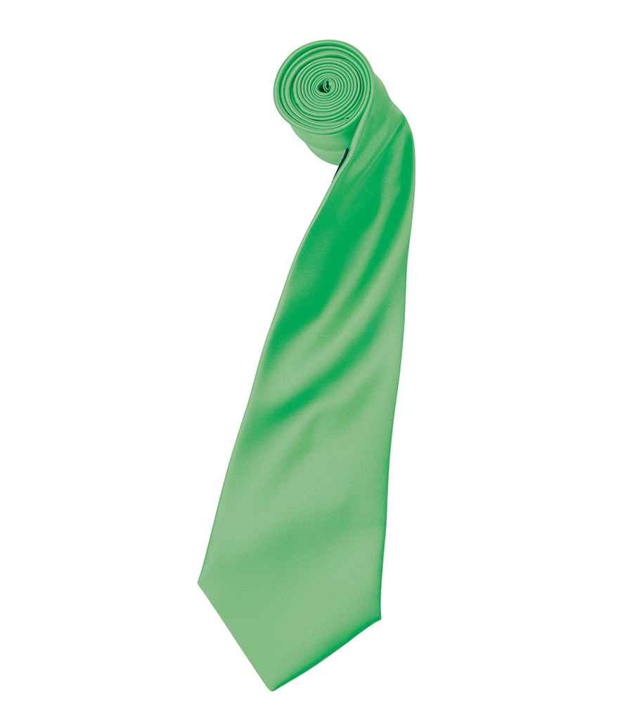 Premier 'Colours' Satin Tie - Apple Green