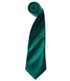 Premier 'Colours' Satin Tie - Bottle Green
