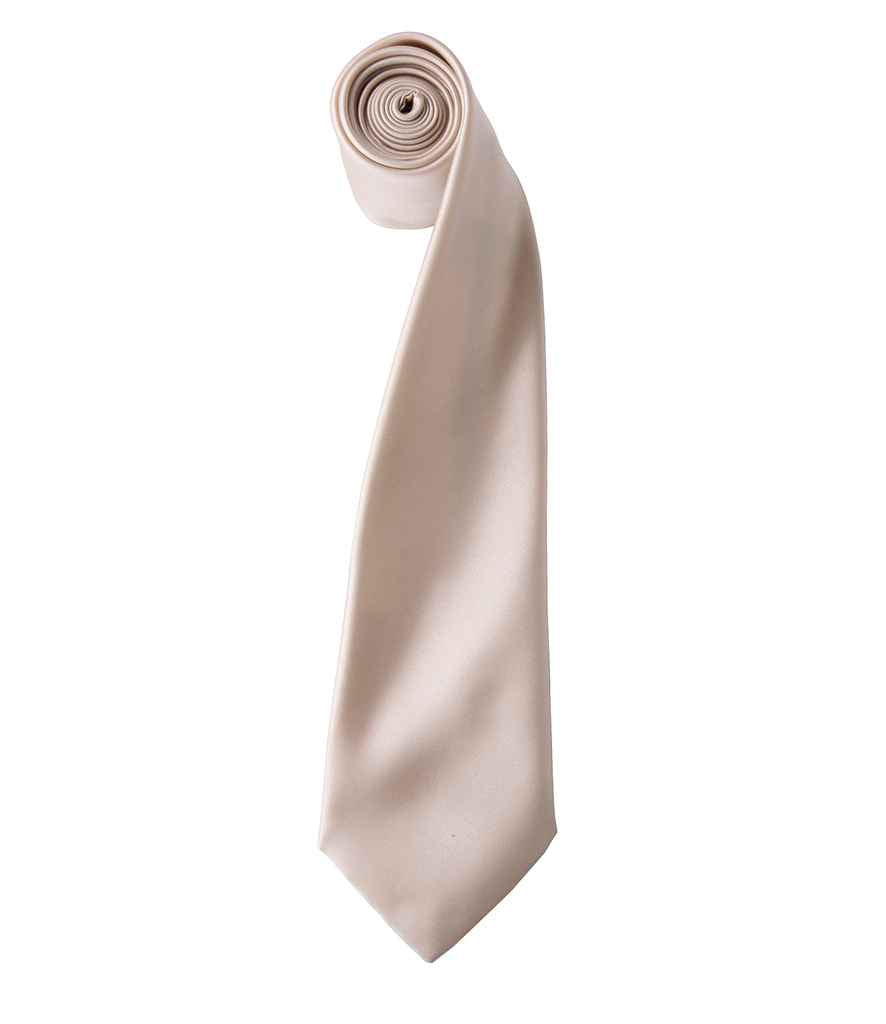 Premier 'Colours' Satin Tie - Natural